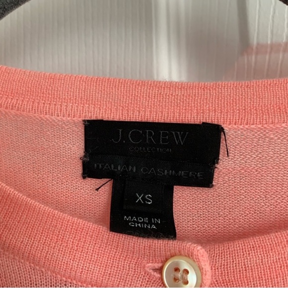 J.CREW Collection  ITALIAN CASHMERE pink cardigan XS - Picture 1 of 3